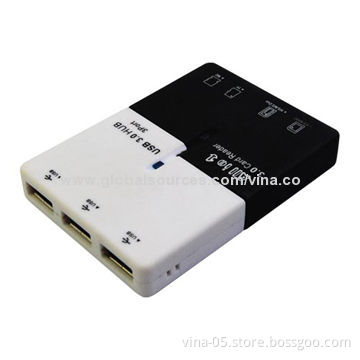 USB3.0 Combo Card Reader with Hub, Super Speed 5.0Gbps